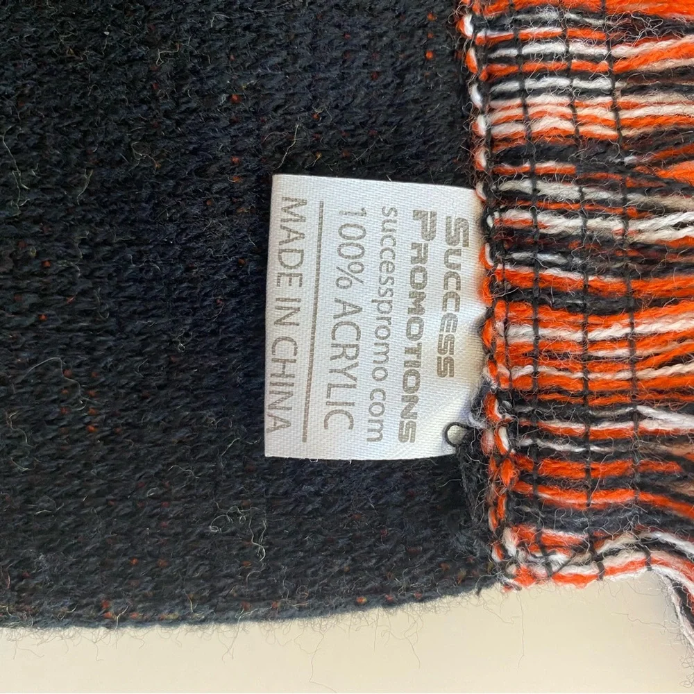SF San Francisco Giants Black and Orange Scarf with SFPD Law enforcement Logo